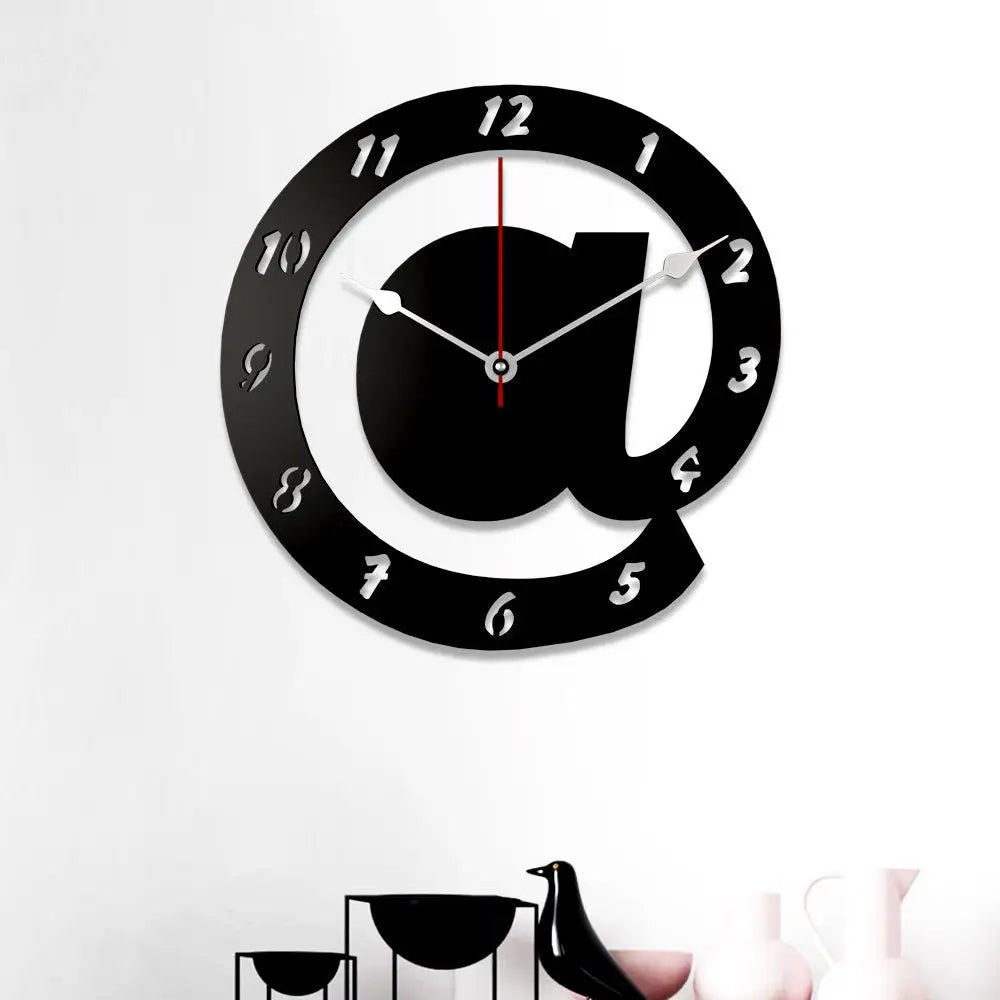 Arroba Logo Beautiful Wooden Wall Clock
