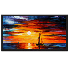 Beautiful Nature Landscape Floating Framed Canvas Wall Painting