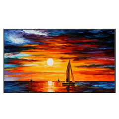 Beautiful Nature Landscape Floating Framed Canvas Wall Painting