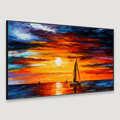 Beautiful Nature Landscape Floating Framed Canvas Wall Painting