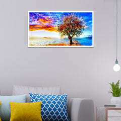 Abstract Tree Floating Framed Canvas Wall Painting