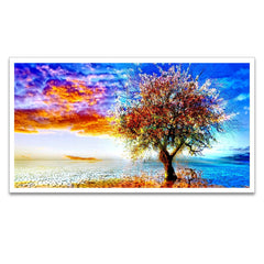 Abstract Tree Floating Framed Canvas Wall Painting