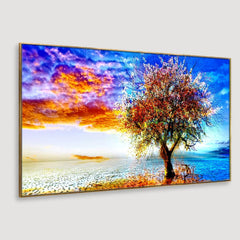 Abstract Tree Floating Framed Canvas Wall Painting