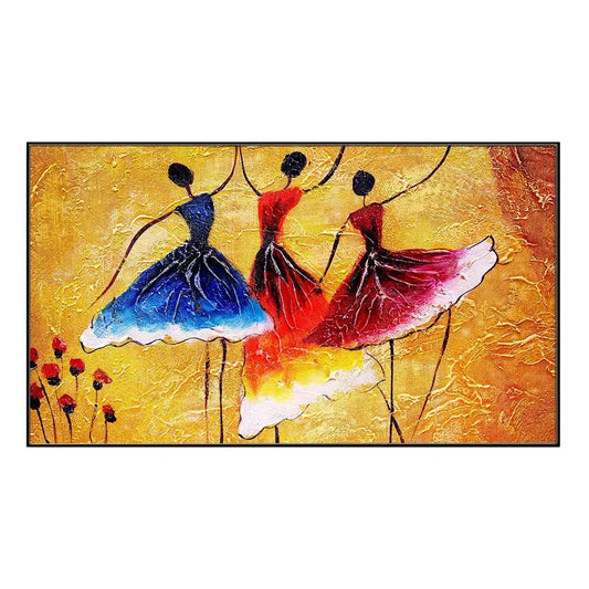 Spanish Ballerinas Dancing Dall Floating Frmaed Canvas Wall Painting