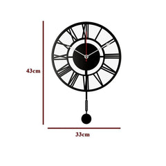Roman Numerals Pendulum Decorative Wall Clock