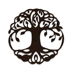 Round Shape Laser Cut Tree of Life Wooden Brown Decorative LED Backlit for Home and Office Décor