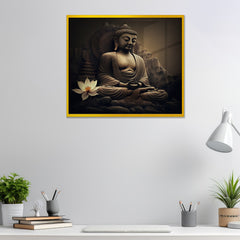 Buddha's Calm Spiritual Acrylic Wall Painting