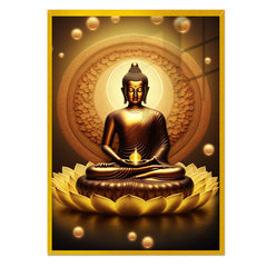 Buddha Meditation Digital 3D Print Acrylic Wall Painting