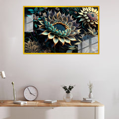 Beautiful 3D Multicolor Acrylic Flower Wall Painting