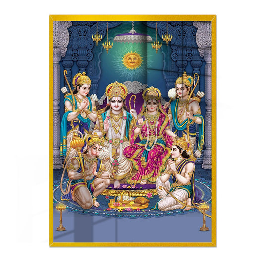 Embodiment of Devotion and Dharma Ram Darbar Acrylic Wall Painting