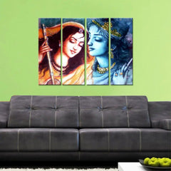 Beautiful Musical Love Krishna Meerabai Multiple Frame Canvas Wall Painting