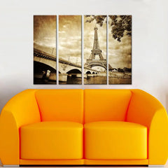 Beautiful Paris Eiffel Tower Multiple Frame Canvas Wall Painting
