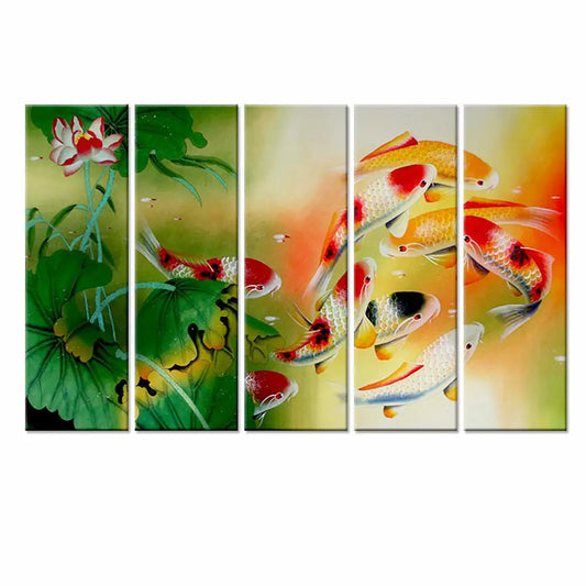 Colorful Fish Multiple Frame Panel Canvas Wall Painting