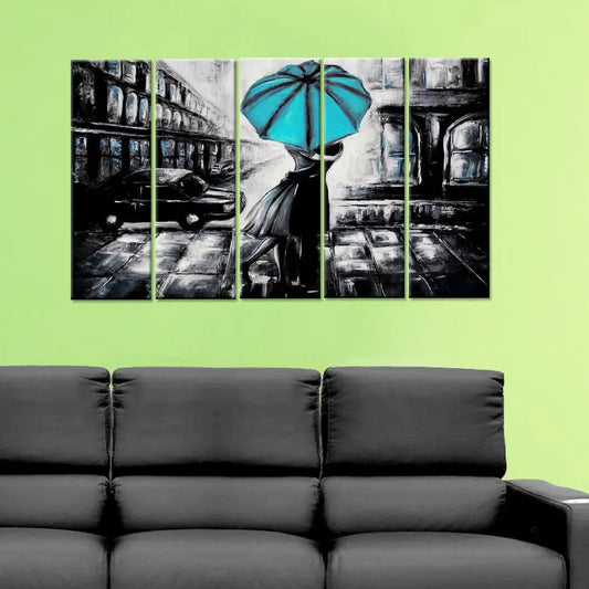Beautiful Vintage Romantic Couple Multiple Frame 5 Pieces Canvas Print Wall Decorative Painting
