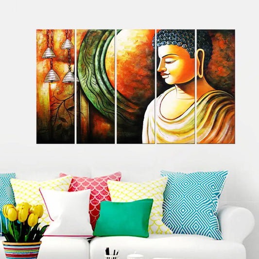 Peaceful Buddha Big Canvas Wall Painting for for Living Room, Bedroom, Office Wall Decoration