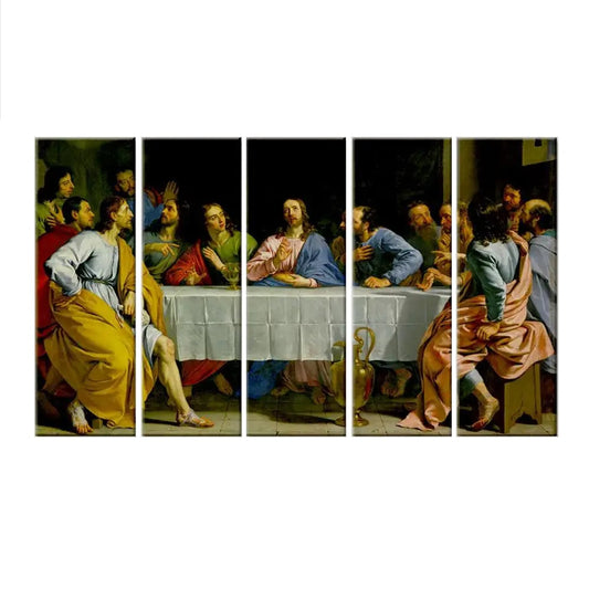 Jesus Christ Religious Multiple Framed Canvas Wall Painting for Living Room, Bedroom, Office Wall Decoration(24" H x 8" W Each panel)