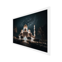 Blessed Ramadan Nights Serene Mosque Floating Frame Canvas Wall Painting