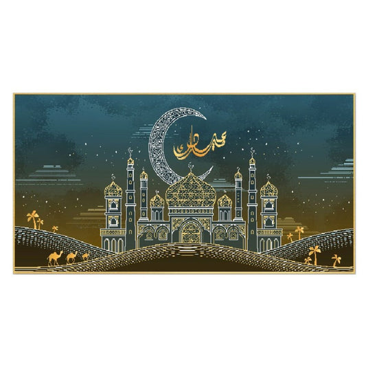 Sacred Sanctuary Mosque Floating Frame Canvas Wall Painting