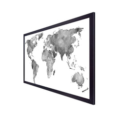 Global Perspectives World Map Floating Frame Canvas Wall Painting