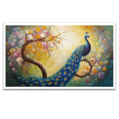 Beautiful Peacock Vastu Canvas Wall Painting