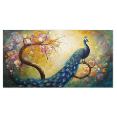 Beautiful Peacock Vastu Canvas Wall Painting