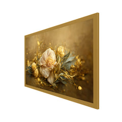 Blooms of Serenity Floral Canvas Floating Framed Wall Painting