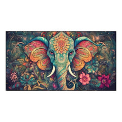 Gentle Majesty Elephant Head Floating Framed Canvas Wall Painting