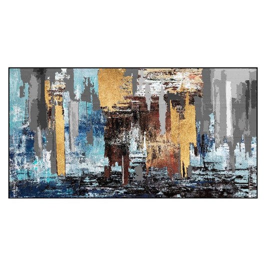 Blue Abstract Floating Frame Canvas Wall Painting for Home and Office Décor