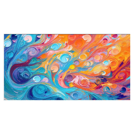 Abstract colorful rainbow colored spiral Floating Frame Canvas Print Wall Painting