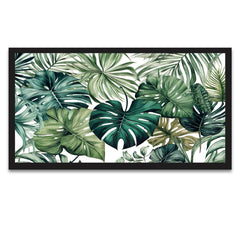 Tropical Green Plant Floating Frame Wall Painting