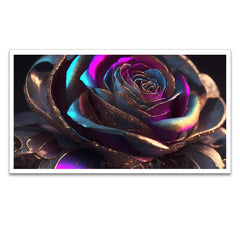 Multicolor Rose Floating Framed Floral Canvas Wall Painting