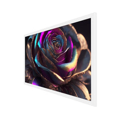 Multicolor Rose Floating Framed Floral Canvas Wall Painting