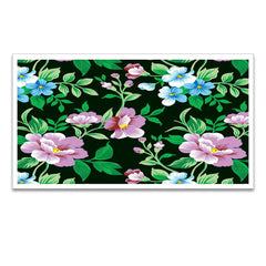 Beautiful Pink and Blue Floral Floating Frame Canvas Wall Painting