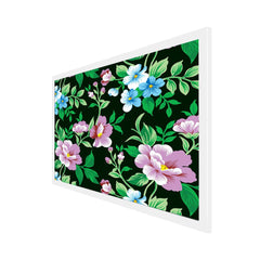 Beautiful Pink and Blue Floral Floating Frame Canvas Wall Painting