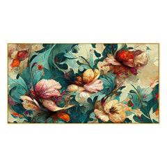 Canvas Abstract Floral Framed Painting for Bedroom Living Room Wall Decoration