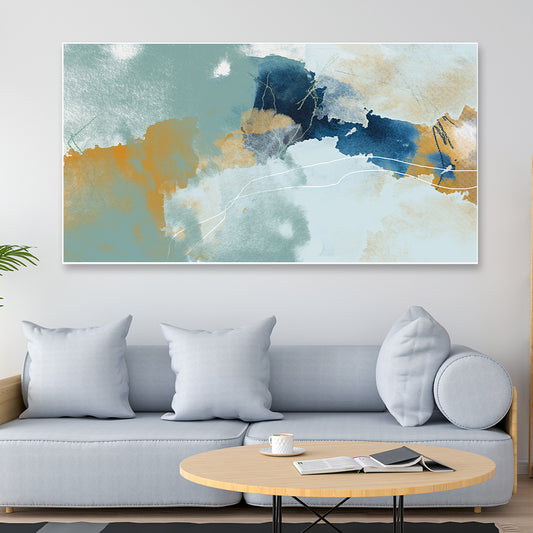 Colorful Cloud Floating Framed Canvas Wall Painting