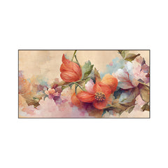 Luxurious Framed Art Print Canvas 3D Floral Floating Framed Canvas Wall Painting