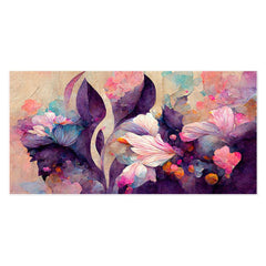 Multicolor 3D Abstract Floral Floating Frame Canvas Paintings