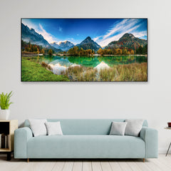 Nature Landscape Floating Frame Mountain Scenery Canvas Wall Painting