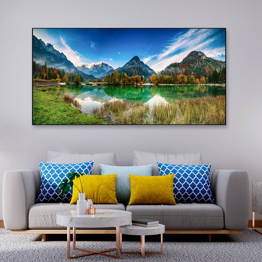 Nature Landscape Floating Frame Mountain Scenery Canvas Wall Painting