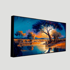 Wild African Tropical Jungle Floating Frame Canvas Wall Painting