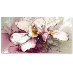 Beautiful Orchid Floating Frame Floral Canvas Wall Painting