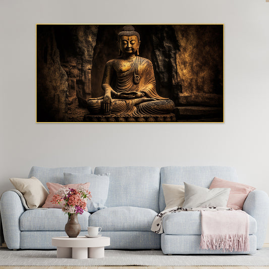 Meditating Buddha Religious Canvas Wall Painting