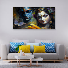 Beautiful Wall Art Radha Krishna Canvas Wall Painting