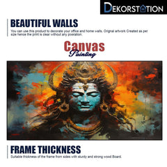 Lord Shiva Religious Canvas Paintings for Wall Decoration