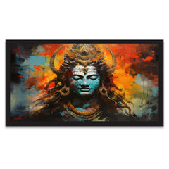 Lord Shiva Religious Canvas Paintings for Wall Decoration