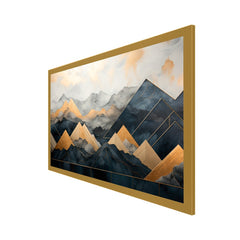 Abstract Mountain Modern Floating Frame Canvas Painting For Wall Décor