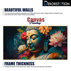 Colorful Abstract Buddha Statues Floating Frame Canvas Wall Painting For Home Decoration