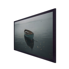 Boat on the Lake Floating Frame Canvas Wall Painting