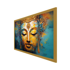 Meditating Buddha Peace and Harmony Vastu Floating Frame Canvas Wall Painting